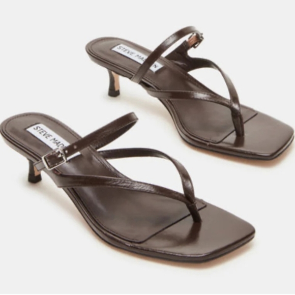 Steve Madden Jessa Brown Leather Sandals